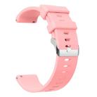 20mm Glossy Silicone Watch Band(Pink) - 2
