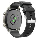 20mm Glossy Silicone Watch Band(Black) - 1