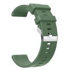 20mm Glossy Silicone Watch Band(Green) - 2
