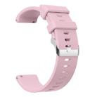 20mm Glossy Silicone Watch Band(Rose Pink) - 2