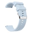 20mm Glossy Silicone Watch Band(Light Blue) - 2