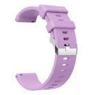 20mm Glossy Silicone Watch Band(Purple) - 2