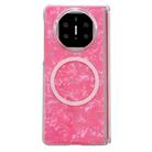 For Huawei Mate X5 Magnetic Axis Pearlescent Shell Texture MagSafe Phone Case(Red) - 1
