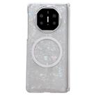 For Huawei Mate X5 Magnetic Axis Pearlescent Shell Texture MagSafe Phone Case(Beige) - 1