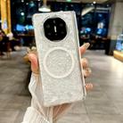For Huawei Mate X6 Magnetic Axis Pearlescent Shell Texture MagSafe Phone Case(White) - 2