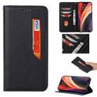 For iPhone 12 / 12 Pro Magnetic Horizontal Flip Leather Case with Holder & Card Slots & Wallet(Black) - 1