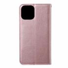 For iPhone 12 Pro Max Magnetic Horizontal Flip Leather Case with Holder & Card Slots & Wallet(Rose Gold) - 3