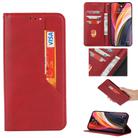 For iPhone 12 Pro Max Magnetic Horizontal Flip Leather Case with Holder & Card Slots & Wallet(Red) - 1