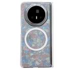 For Honor Magic V3 Magnetic Axis Pearlescent Shell Texture MagSafe Phone Case(Pink) - 1