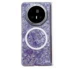 For Honor Magic V3 Magnetic Axis Pearlescent Shell Texture MagSafe Phone Case(Purple) - 1