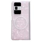 For Honor Magic Vs3 Magnetic Axis Pearlescent Shell Texture MagSafe Phone Case(Pink) - 1