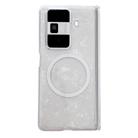 For Honor Magic Vs3 Magnetic Axis Pearlescent Shell Texture MagSafe Phone Case(Beige) - 1