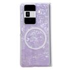 For Honor Magic Vs3 Magnetic Axis Pearlescent Shell Texture MagSafe Phone Case(Purple) - 1