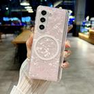 For Samsung Galaxy Z Fold4 5G Magnetic Axis Pearlescent Shell Texture MagSafe Phone Case(Pink) - 2