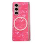 For Samsung Galaxy Z Fold6 5G Magnetic Axis Pearlescent Shell Texture MagSafe Phone Case(Red) - 1