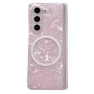 For Samsung Galaxy Z Fold6 5G Magnetic Axis Pearlescent Shell Texture MagSafe Phone Case(Pink) - 1