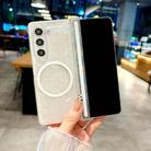 For Samsung Galaxy Z Fold6 5G Magnetic Axis Pearlescent Shell Texture MagSafe Phone Case(Beige) - 3