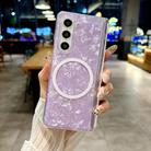 For Samsung Galaxy Z Fold6 5G Magnetic Axis Pearlescent Shell Texture MagSafe Phone Case(Purple) - 2