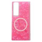 For Samsung Galaxy Z Fold Special Magnetic Axis Pearlescent Shell Texture MagSafe Phone Case(Red) - 1