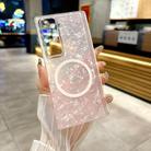 For Samsung Galaxy Z Fold Special Magnetic Axis Pearlescent Shell Texture MagSafe Phone Case(Pink) - 2