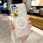 For Samsung Galaxy Z Fold Special Magnetic Axis Pearlescent Shell Texture MagSafe Phone Case(Beige) - 2