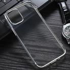For iPhone 12 mini Three Stage Electroplating TPU Protective Soft Case(Silver) - 1