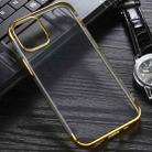 For iPhone 12 / 12 Pro Three Stage Electroplating TPU Protective Soft Case(Gold) - 1