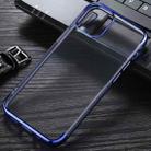 For iPhone 12 Pro Max Three Stage Electroplating TPU Protective Soft Case(Blue) - 1