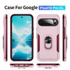 For Google Pixel 10 Pro XL Pioneer Armor Heavy Duty PC + TPU Phone Case with Holder(Pink+Rose Red) - 2