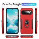 For Google Pixel 10 Pro XL Pioneer Armor Heavy Duty PC + TPU Phone Case with Holder(Red+Black) - 2