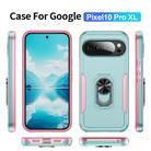 For Google Pixel 10 Pro XL Pioneer Armor Heavy Duty PC + TPU Phone Case with Holder(Green+Pink) - 2