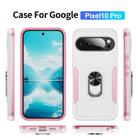 For Google Pixel 10 Pro Pioneer Armor Heavy Duty PC + TPU Phone Case with Holder(White+Pink) - 2