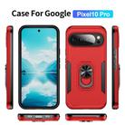 For Google Pixel 10 Pro Pioneer Armor Heavy Duty PC + TPU Phone Case with Holder(Red+Black) - 2