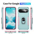 For Google Pixel 10 Pro Pioneer Armor Heavy Duty PC + TPU Phone Case with Holder(Green+Pink) - 2