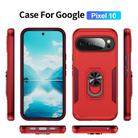 For Google Pixel 10 Pioneer Armor Heavy Duty PC + TPU Phone Case with Holder(Red+Rose Red) - 2