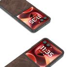 For Motorola Razr 60 Ultra PU Leather Black Edge Phone Case(Coffee) - 3