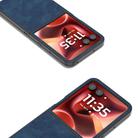 For Motorola Razr 60 Ultra PU Leather Black Edge Phone Case(Blue) - 3