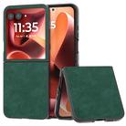 For Motorola Razr 60 Ultra PU Leather Black Edge Phone Case(Green) - 1