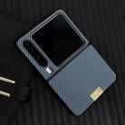 For Huawei Pura X Black Frame Kevlar Carbon Fiber Ultra-thin Nameplate Shockproof Phone Case(Blue) - 2