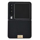 For Huawei Pura X Black Frame Kevlar Carbon Fiber Ultra-thin Nameplate Shockproof Phone Case(Black) - 1