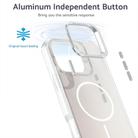 For iPhone 16 Pro Max Gradient Discolor Lens Kickstand Magsafe Phone Case(White) - 2