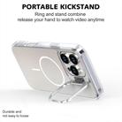 For iPhone 16 Pro Max Gradient Discolor Lens Kickstand Magsafe Phone Case(White) - 3