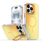 For iPhone 16 Pro Max Gradient Discolor Lens Kickstand Magsafe Phone Case(Orange) - 1