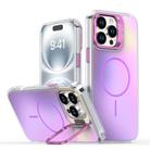 For iPhone 16 Pro Max Gradient Discolor Lens Kickstand Magsafe Phone Case(Purple) - 1