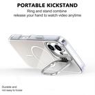 For iPhone 16 Plus Gradient Discolor Lens Kickstand Magsafe Phone Case(Orange) - 3