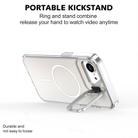 For iPhone 16e Gradient Discolor Lens Kickstand Magsafe Phone Case(White) - 3