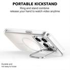 For iPhone 15 Pro Gradient Discolor Lens Kickstand Magsafe Phone Case(Black) - 3