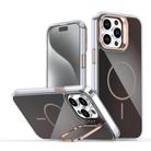 For iPhone 14 Pro Max Gradient Discolor Lens Kickstand Magsafe Phone Case(Desert Gold) - 1