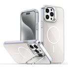 For iPhone 13 Pro Max Gradient Discolor Lens Kickstand Magsafe Phone Case(White) - 1