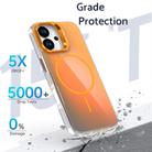 For iPhone 17 Gradient Discolor Lens Kickstand Magsafe Phone Case(White) - 2